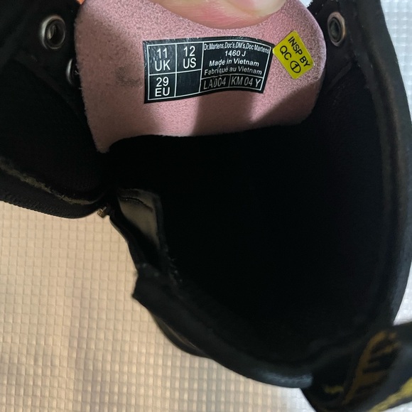 Dr. Martens Light Pink Combat Boots - Picture 6 of 7